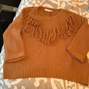 VICI Rudeneja Cotton Blend Fringe Knit Sweater